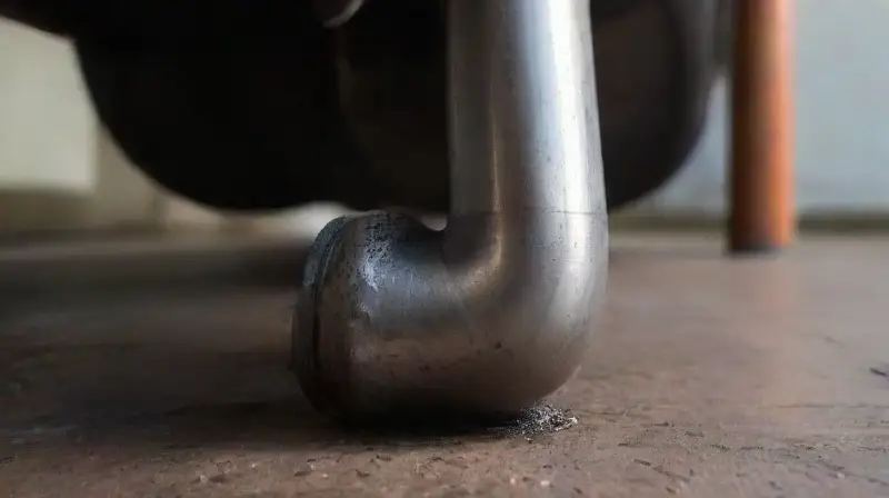 Imagen detallada de escape de motor diésel