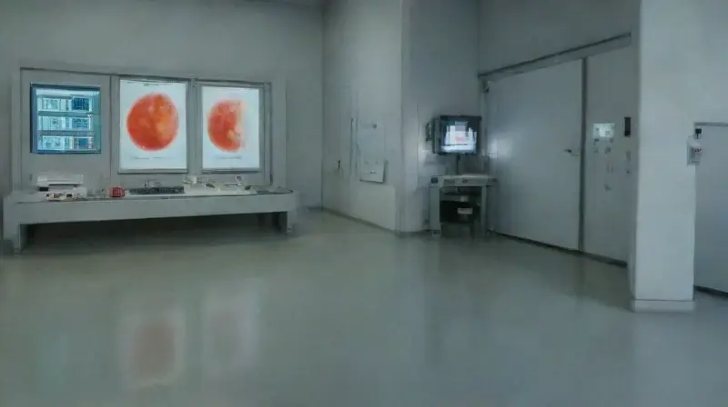 Un laboratorio tecnológico con un acelerador imponente