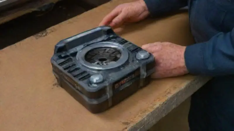 Mecánico diagnostica alternador con escáner en taller