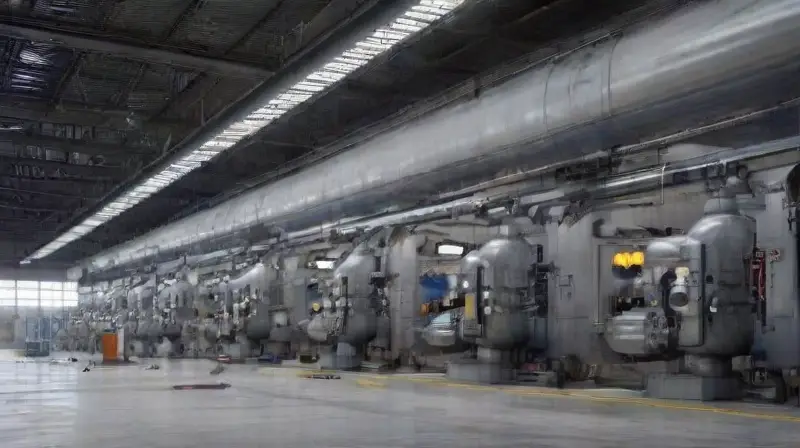 Imagen realista de instalación industrial moderna