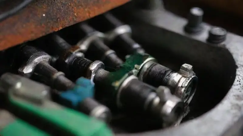 Imagen realista de motor diesel desarmado