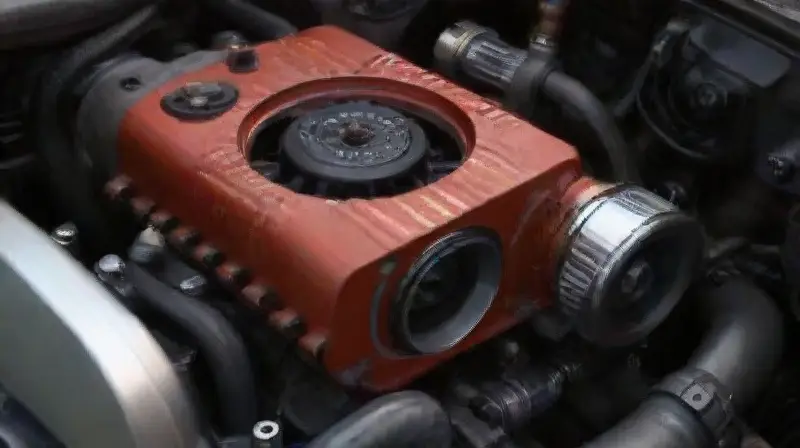 Imagen realista de alternadores en motor moderno